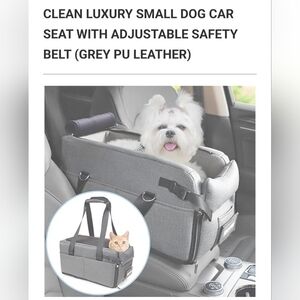 Woyjho Small Dog Car Seat Booster | Portable Pet Travel Carrier w/ Safety Tether